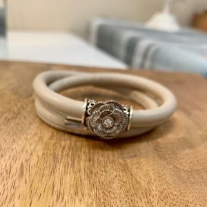 Brighton Leather Wrap Bracelet with Slide